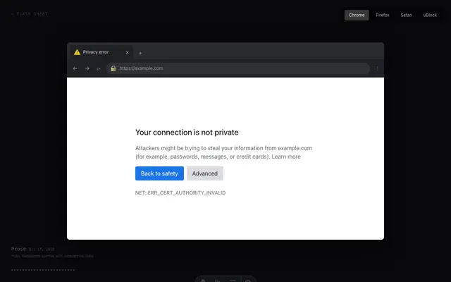 Browser Warnings
